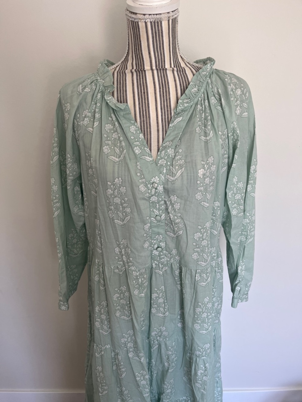 Sweet Magnolia - Floral Maxi Dress with Button Front - Picture 2 of 7